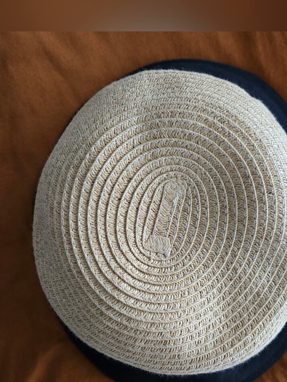 Scala Paper Straw Bucket Hat with Black Brim Beach Travel Pool Lake Market Boat - Picture 6 of 13
